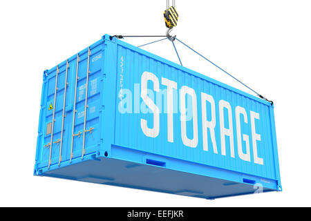 Storage - Blu appendere contenitore di carico. Foto Stock