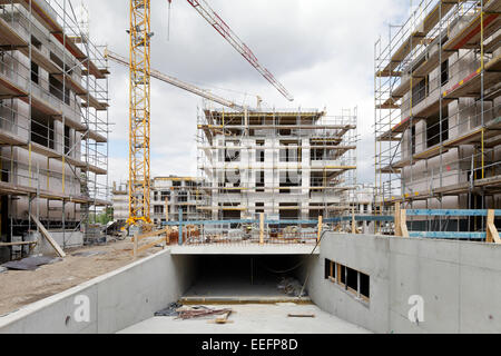 Berlino, Germania, gusci di esclusiva gated Riverside Foto Stock