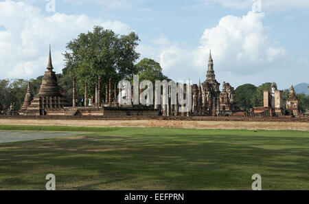 Sukhothai, Thailandia, la protezione dell'UNESCO al Sukhothai Historical Park Foto Stock