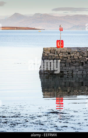 Jetty & Wester Ross Costa da l'Isola di Skye in Scozia. Foto Stock