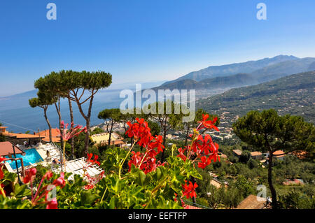 Top vies città di Sorrento Napoli Italia Foto Stock