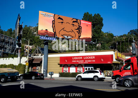 Mike Tyson billboard sul Sunset Strip Foto Stock