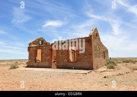 Cottage in rovina, Farina, vicino a Marree, Sud Australia, SA, Australia Foto Stock
