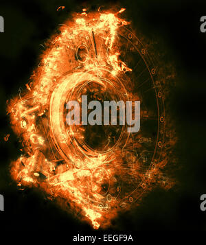 Metallo industriale prodotto ustioni di esporre il disegno Foto Stock