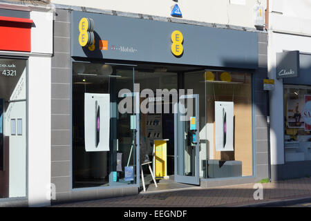 EE mobile phone shop in Preston. Foto Stock