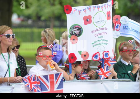 Il principe William Duca di Cambridge visite Coventry War Memorial Park offre: Prince William,Duca di Cambridge dove: Coventry, Regno Unito quando: 16 Lug 2014 Foto Stock