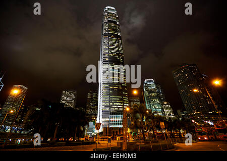 Centro internazionale delle finanze edificio a torre per il distretto centrale dell'isola di Hong kong Foto Stock