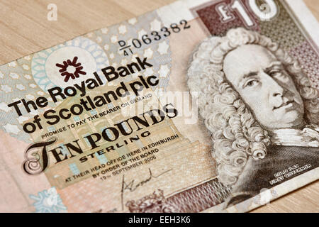 Signore ilay su The Royal Bank of Scotland dieci libbre nota Foto Stock