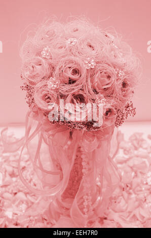 Rosa in fiore colore rosa per lo sfondo Foto Stock