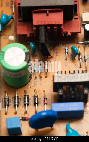 Componenti elettronici di dettaglio Foto Stock