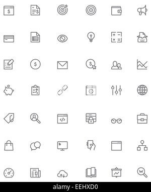 Insieme dell'icona di SEO Foto Stock