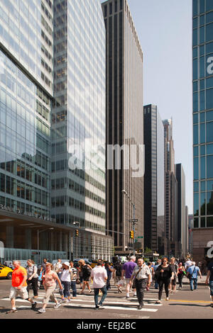 La Bank of America tower e grattacieli, Midtown, 6th avenue, Avenue of Americas, Manhattan, New York, USA, America