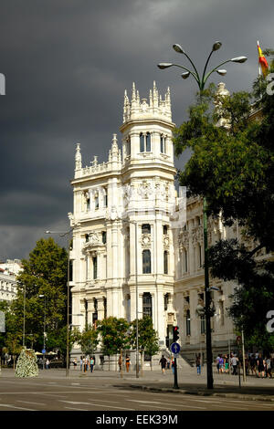 Consiglio di città e piazza Cibeles. La città di Madrid. Capitale della Spagna. Europa Foto Stock