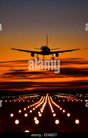 Airbus A, Aeroporto di Monaco di Baviera, MUC, EDDM, Freising, Erding, Monaco di Baviera, Germania, Europa Foto Stock