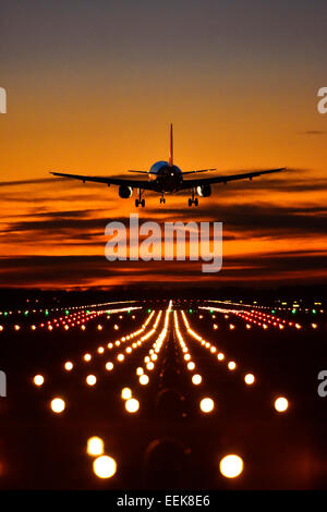 Airbus A, Aeroporto di Monaco di Baviera, MUC, EDDM, Freising, Erding, Monaco di Baviera, Germania, Europa Foto Stock