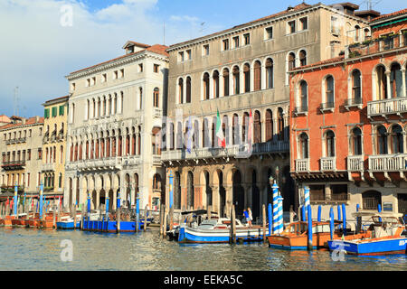 Palazzo Ca' Loredan e Ca' Farsetti (municipio) Foto Stock