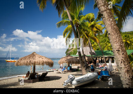 Anse Chastanet Beach Resort nei pressi di Soufriere, St. Lucia, West Indies Foto Stock