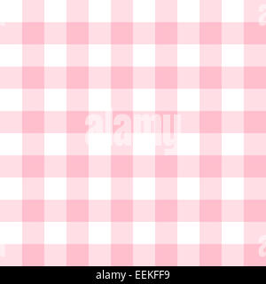 A scacchi modello senza giunture in luce femminile rosa e bianco Foto Stock