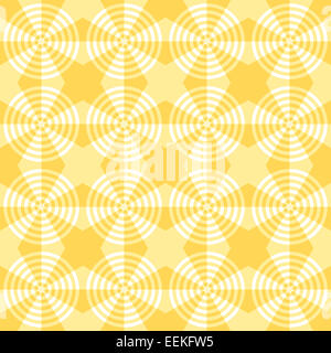 Stella e cerchio seamless pattern in oro e bianco Foto Stock