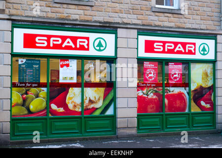 Spar, supermercato alimentare a Bakewell, Derbyshire, Inghilterra, Regno Unito Foto Stock