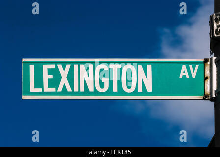 Lexington Avenue strada segno. Foto Stock