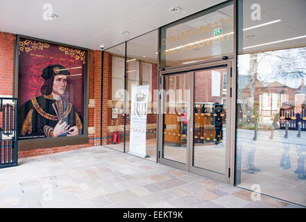 L'ingresso del re Richard III Visitor Centre in Leicester City. Dinastia, la morte e la scoperta. Foto Stock