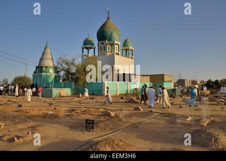 Tomba di Hamed al-nil, Hamed al-nil cimitero, Omdurman, Khartoum, Sudan Foto Stock