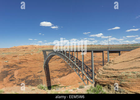 Glen Canyon Dam bridge, pagina, Arizona, Stati Uniti Foto Stock