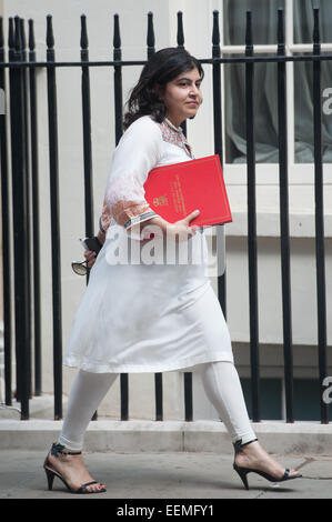 Ministri arrivano a una riunione del gabinetto tenutasi a 10 Downing Street. Con: La Baronessa Warsi dove: Londra, Regno Unito quando: 18 Lug 2014 Foto Stock