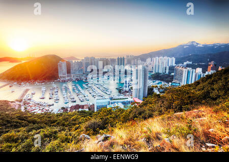 Typhoon Shelter in hong kong aberdeen Foto Stock