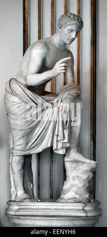 Hermes greci ( Hermes era il dio Olimpio di corsa, strade, thievery, commercianti e viaggiatori. Egli è stato anche il messaggero degli dèi ) Romano Roma Museo Capitolino Italia Italiano Foto Stock