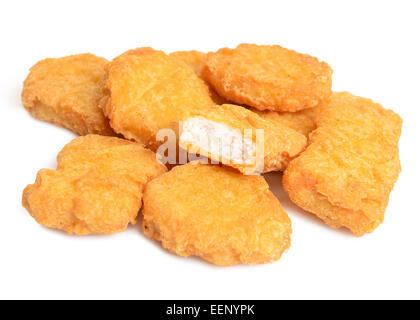 Pepite di pollo, tagliato fuori. Foto Stock