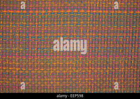 Molto vicino in vista di un fitto tessuto. Foto Stock