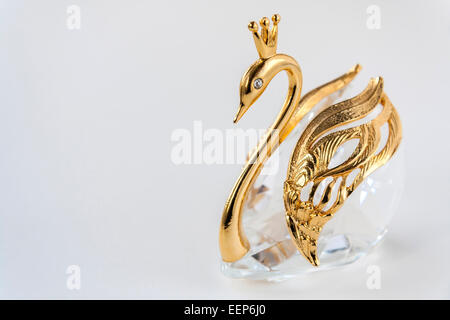 Azzuro Swan, decorazione con oro Foto Stock