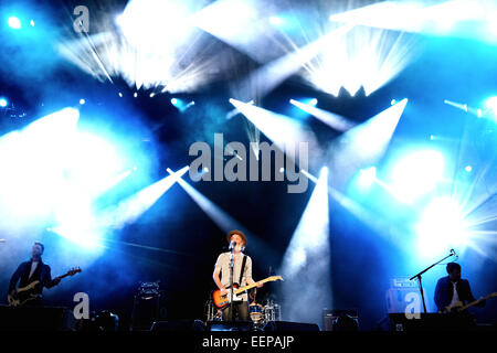 BENICASSIM, Spagna - 20 Luglio: Travis (British post-Britpop band alternative rock) in concerto a FIB Festival. Foto Stock