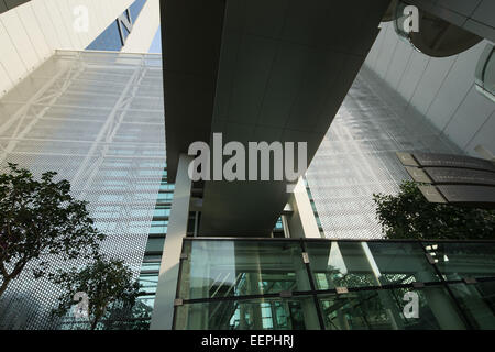 Vento Arbor, cinetica arte scultura presso il Marina Bay sands hotel un casino in Singapore, artista Ned Kahn e Moshe Safdie. Foto Stock