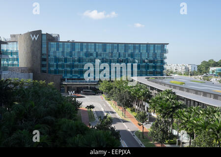 W Hotel, l'Isola di Sentosa, Singapore. Foto Stock