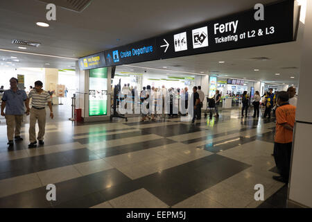 Singapore Ferry Terminal in vivo City Mall. Singapore Cruise Center. Foto Stock