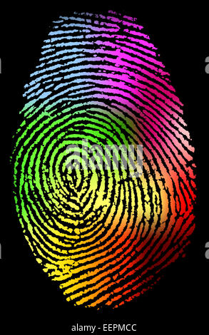 Illustrazione di impronte digitali Foto Stock