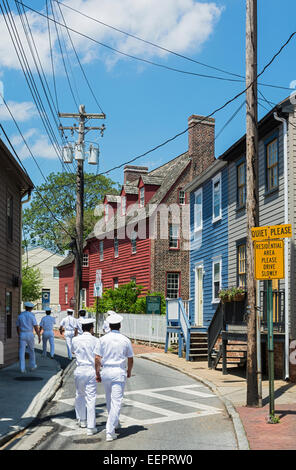 Maryland, Annapolis, Distretto Storico Nazionale, U.S. Accademia navale aspiranti guardiamarina Foto Stock