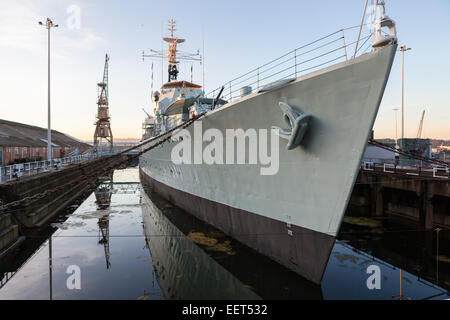 HMS Cavalier a Chatham Historic Dockyard Foto Stock