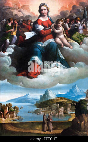 Madonna col Bambino in gloria e Santi (1530) Garofalo - Benvenuto Tisi (o il Garofalo) (1481 - 1559 Italia Italiano Foto Stock