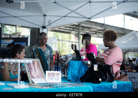 Mercato Agricolo , Chattanooga ,Mercato settimanale mercato estivo Foto Stock