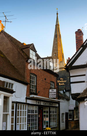 Luogo di mercato a Evesham, Worcestershire Foto Stock