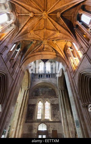 Interno di Pershore Abbey Foto Stock