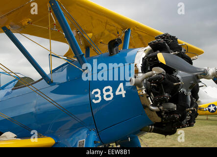 Boeing Stearman in Oshkosh Airventure a 201 (CEA). Modello PT-17 Kaydet Foto Stock