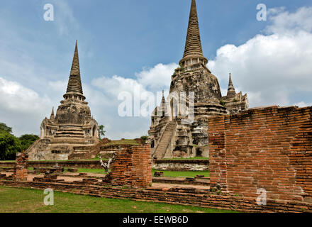 TH00335-00...THAILANDIA - Le rovine di Wat Phra Si Samphet in Ayutthaya parco storico. Foto Stock