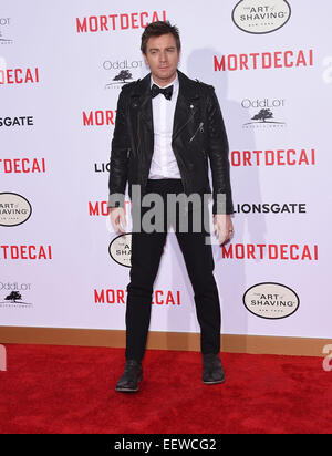 Hollywood, California, USA. Xxi gen, 2015. Ewan McGregor arriva per la premiere del film 'Mortdecai' presso il Teatro Cinese. Credito: Lisa O'Connor/ZUMA filo/Alamy Live News Foto Stock