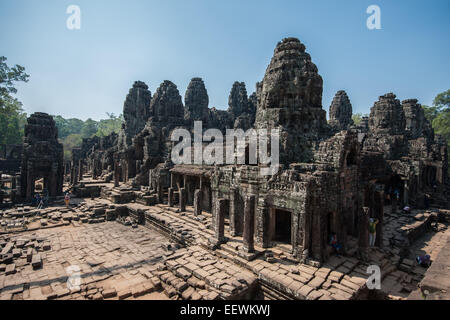 Tempio Bayon, Angkor Wat, Cambogia Foto Stock