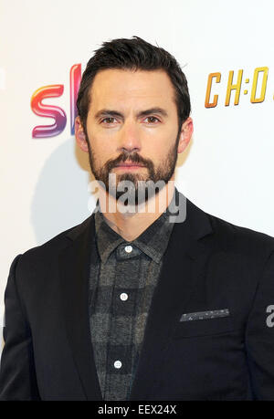 Monaco di Baviera, Germania. Xxi gen, 2015. Noi attore Milo Ventimiglia arriva per la Germania premiere dello show televisivo "scelto" a Monaco di Baviera, Germania, 21 gennaio 2015. Le prime due stagioni andrà in aria a 10,10pm, da lunedì 2 febbraio 2015 sulla 13th Street e il cielo. Foto: Ursula Dueren/dpa/Alamy Live News Foto Stock